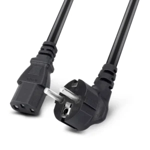 1.5M EU Male CEE C13 Power Cord Plug For Computer Black Rubber Extension Cord