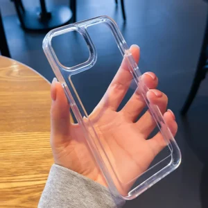 1.5mm Hard Clear PC Mobile Phone Case for Apple iPhone X XR 11 12 13 14 15 16 Pro Max Shockproof Accessory Cover