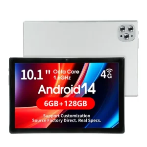 10.1 Inch 4G Android 14 Unisoc T606 Octa-Core 6GB RAM 128GB ROM Global Band 4G Phone Call Tablet 6000mAh Battery Tablet PC