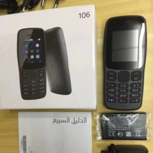 106 Dual SIM 1.8 Inch TFT Screen Multi Language MicroSD 800mAh Battery Black Feature Phone with 0.08MP Camera