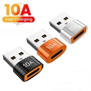 10A USB C Adapter for Fast Charging and Data Transfer Compatible with Smartphones Tablets & Laptops