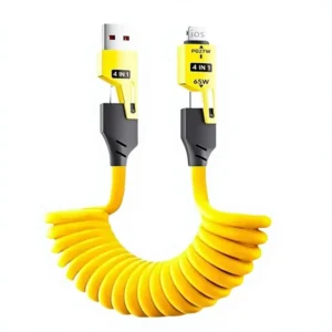 120W PD27W 4-in-1 USB Type C Super Fast 5A Quick Charge 1.5m Tinned Copper Shielded PVC Jacket Data Cable For PC & IOS