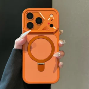 2 in 1 Armor Case Hard PC Soft Touch TPU Bumper Case for iPhone 17 17 Pro Max Shockproof Magnetic Kickstand Bracket Case