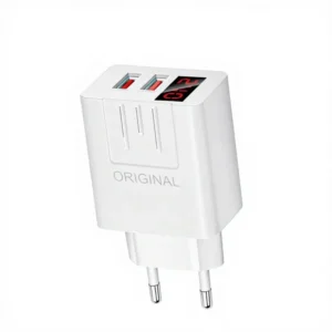 2.1A Digital Display Dual USB Mobile Phone Charger 220V Travel Adapter for European and US Standards