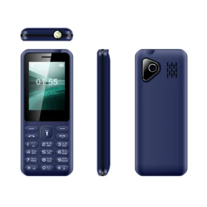 2.4″ Dual SIM Compact GSM Mobile Phone with Long Standby Big Speaker 8mm Torch Supporting French Spanish German Linux OS