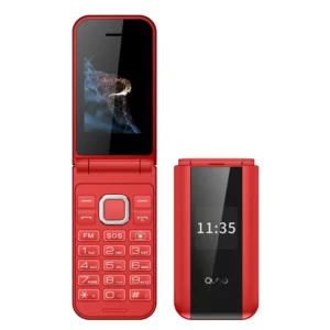 2.4 Inch Dual Screen Flip Phone with SOS Emergency Feature Large Button Keypad Linux OS Dual SIM