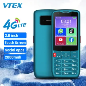 2.8″ Android Touch Screen 4G LTE Wi Fi Mini Bar Button Slim Design Feature Android Keypad Phone