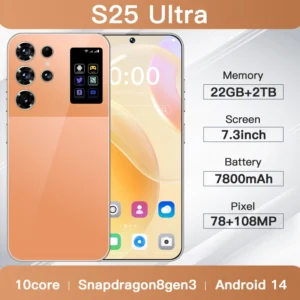 22G+2TB Latest S25 Ultra Smart Phone Global Android 15 Mobile Phones Dual SIM Gaming Cellphones
