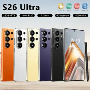 22GB+2TB S26 ULTRA 7.7 Inch Smart Phone 5G Android 15 Cell Phone Unlocked Dual Card S Pen S26 ultra Smart Mobile Phones