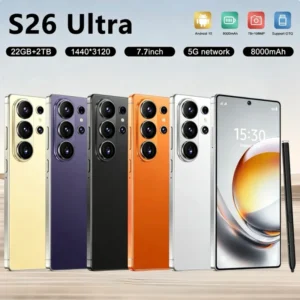 22GB+2TB S26 ULTRA 7.7inch Android 15 Mobile Phone Global 5G Deca Core 108MP Dual SIM S26 ULTRA Smart Cell Phones