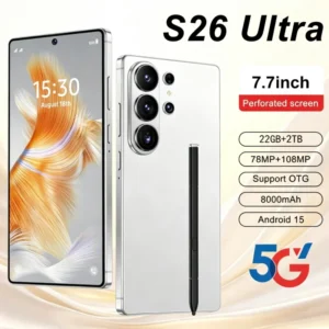 22GB+2TB S26 ULTRA 7.7inch Smart Mobile Phone Unlocked High Quality Big Screen Global 5G Gaming Android 15 S26 ULTRA Cell Phones