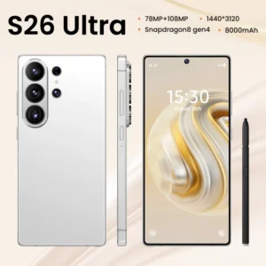22GB+2TB S26 Ultra 7.7 Inch 108MP 144Hz Deca Core Dual SIM Unlocked Smartphone