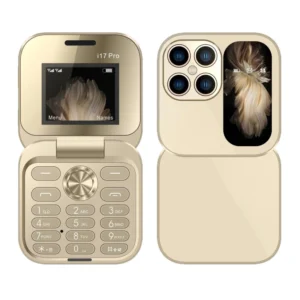 2G GSM Dual SIM Card Speed Dial Video Player FM Small Flip Cellphone I17 Pro Mini Fold Mobile Phone