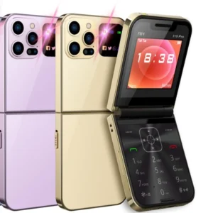 2G GSM Dual SIM Card Speed Dial Video Player Magic Voice 3.5mm Jack FM Small Flip Cellphone I16 Pro MIni Fold Mobile Phone