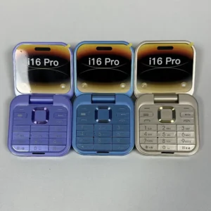 2G GSM Dual SIM Card Speed Dial Video Player Magic Voice 3.5mm Jack FM Small Flip Cellphone I16 Pro Mini Fold Mobile Phone