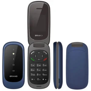 2G GSM Dual SIM Flip Mobile Phone 0.08MP Camera Keypad Feature Phone FM Spanish German Custom Logo Software Support in Stock