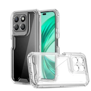 3 in 1 Phone Cover for Honor X6B X7B X8B X9B X7C X8C X9C Colorful Soft TPU Transparent Hard Acrylic Shockproof Cover