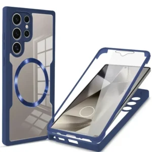 360 Full PTE Protection Screen Protection Clear Magnetic Phone Case for Samsung Galaxy S23 S22 S24 S25 S26 Ultra A16 A36 A56 A26