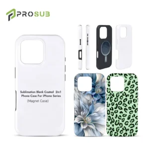 3D 2 in 1 Magnet Blank Sublimation Phone Case for iPhone 15 16 17 Pro Max Custom Print Protective Case