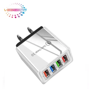 4 Port USB Charger Adapter Fast Charging Wall Charger for Mobile Phones QC 3.0 QC2.0 PD3.1 EU US Plug
