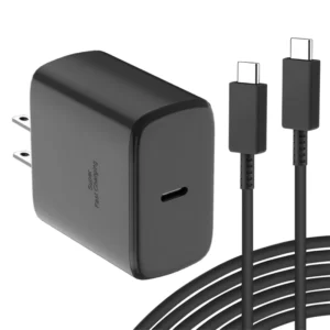 45W PD Super Fast Type-C Charger USB-C Wall Charger Adapter with 3FT USB-C to USB-C Cable for Samsung Galaxy S24 S23 Note 20 10