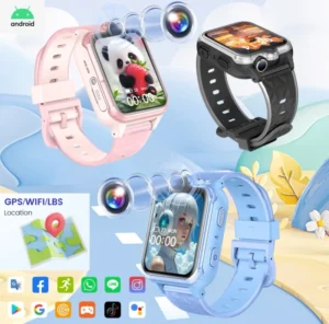 4G Android Smart Watch Sim Card GPS Tracker Video Call Waterproof 2MP Dual Camera Children Smart Phone Watch For Kids