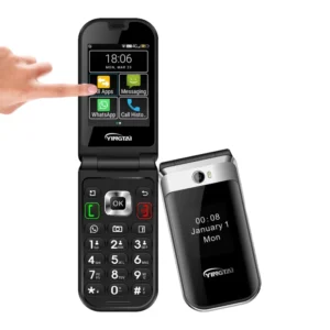 4G LTE Folding Keypad Mobile Phone 2.8 Inch Touch Screen Senior Flip Phone with WIFI GPS
