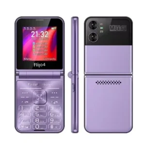4sim Mini Flip Phone Folding Button Multilingual Feature Phone Supports Spanish and French
