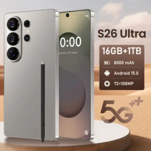 5G Business Smart S26 Cell Phone with Dual SIM Ultra HD Display 108MP Rear Camera CDMA LTE Octa Deca Core CPUs Support