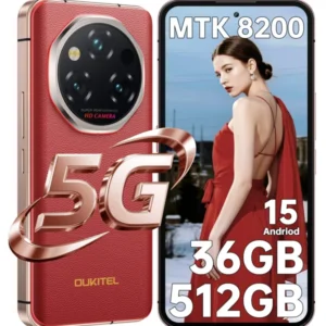 5G OUKITEL WP210 RTK Dimensity 8200 12GB+512GB 500nits IP68 Waterproof Android 15 Rugged Mobile Phone