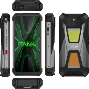 5G Rugged Smartphone 16+512GB 15600mAh Projector Phone Android 14 Outdoor Light WIFI6 Night Vision Camera