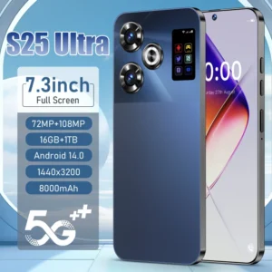 5G S25 Ultra 7.3-Inch Dual SIM Gaming Smartphone Android 16GB + 1TB 10-Core Processor Display 3G 4G Mobile Phone