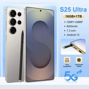 5G Smartphone S25 Ultra 16GB+1TB Android 15.0 Dual SIM Mobile Phone 7.3 Inch HD Screen Used Condition