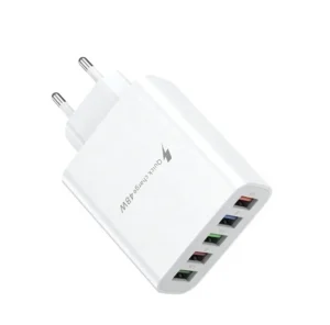 5USB Plug Charger Wall Socket Adapter Type C 5V 2.4A Quick Charging Multi Ports Power Adapter USB Wall Charger