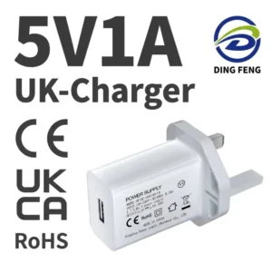 5V1A 5W UK Plug USB Phone Charger CE RoHS UKCA British Standard Universal Portable Wall Charger 5V Headphone Power Adapter