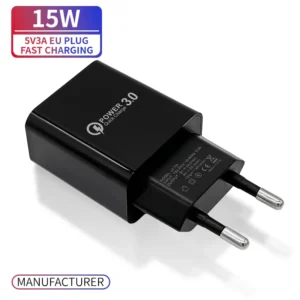 5V3A 15W ABS USB A Charger Adapter US UK EU Plug 2 Pin for Mobile Phones Cameras Earphones Travel Charger