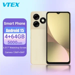 6.5″ 4G LTE 64G HD IPS Android 15 Wi Fi Smartphone