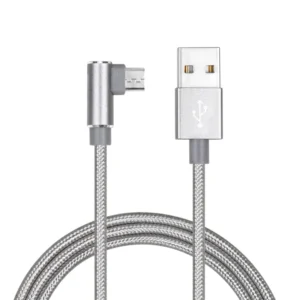 60W 5A 3A Fast Charging 90 Degree Right Angle Type-C USB Cable Nylon Braided Charger for Mobile Phone