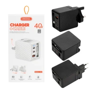 60W Power Adaptor Mobile Phone Charger Cables and Adaptors Multi Charging Travel Cable Adaptor Fast Charger Complete with Cable