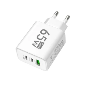 65W 3 Port Ultra Fast Charger Adapter with 1*USB A+2*Type C and Charger Adapter 3 USB Port for Phone