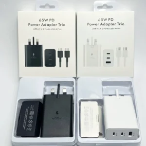 65W Charger Set European American British Standards Three Port PD Multi Protocol Phone Adapter