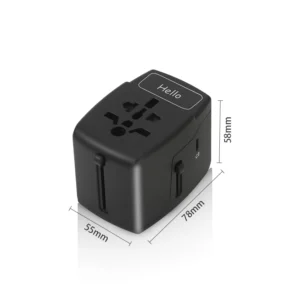 65W PD Type C Travel Charger Customizable 4 USB Universal Plug Adapters for QC3.0 Compatible Laptop Lighting Camera