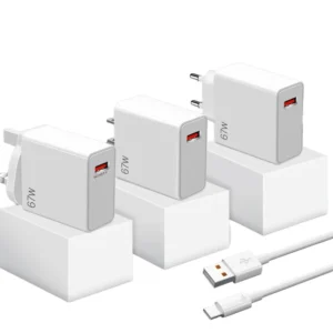 67W Super Fast Charging Mobile Phone Charger 5V5A Compatible with All Phone Styles EU US UK Plug USB Adapter Charging Head Set