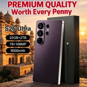 7.7 Inch 22GB+2TB Android 15 S26 Ultra Mobile Phones Global Latest Processor 5G Deca Core Dual Sim Smartphone