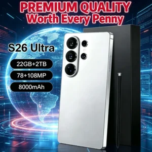 7.7 Inch 22GB+2TB Android S26 Ultra Smart Phone Global 5G S Pen 108MP Unlocked Dual SIM Mobile Phones