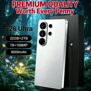7.7 Inch 22GB+2TB Deca Core S26 Ultra Smart Phone 108MP 144Hz Unlock S Pen Android 15 Mobile Phone