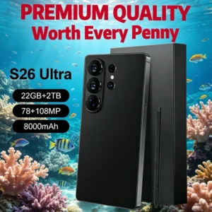 7.7 Inch 22GB+2TB S26 Ultra Global 5G Cellphone 144Hz LCD Latest Processor S Pen Android 15 Unlocked Mobile Phone