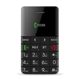 AEKU Qmart Q5 Card Mobile Phone 2G Network 5.5mm Ultra Thin Pocket Mini Slim Card Phone 0.96 Inch QWERTY Keyboard Mini Phone