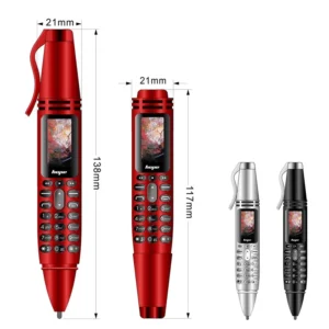 AK007 Mini Pen Phone Dual SIM GSM Mobile Phone 0.96 Inch Screen Magic Voice Camera Voice Recorder Compact Portable Cellphone