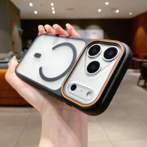 Acrylic Transparent Magnetic Phone Case for iPhone 17 Air 13 14 15 16 Pro Max Precision Hole Wireless Charging Back Cover